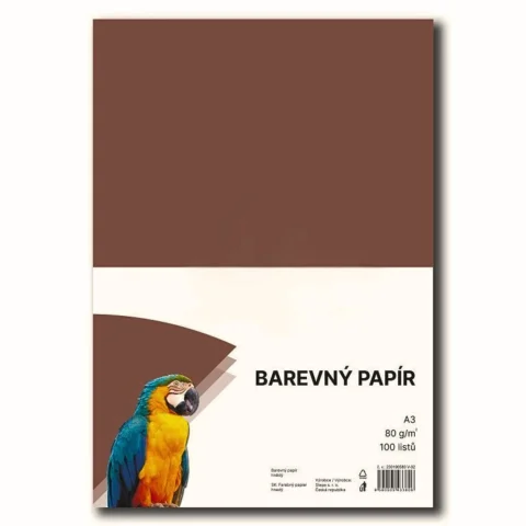 Akce Papír barevný Color A3/80 hnědý 100ks